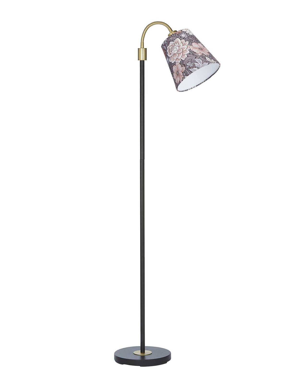 Anibe Lifestyle - Amy - Golvlampa Flex 1 Svart med Dahlia skärm 150cm