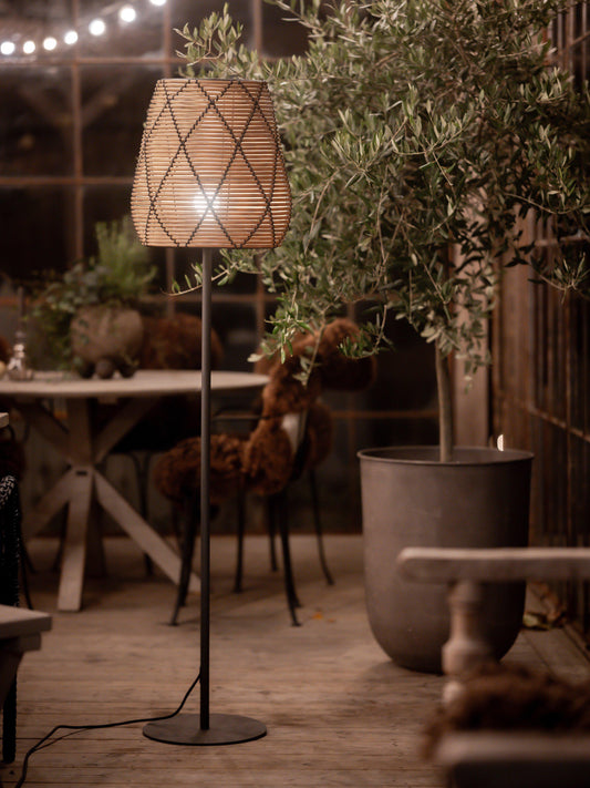 Agnar Golvlampa Outdoor med skärm Lollo - Grå 154 cm