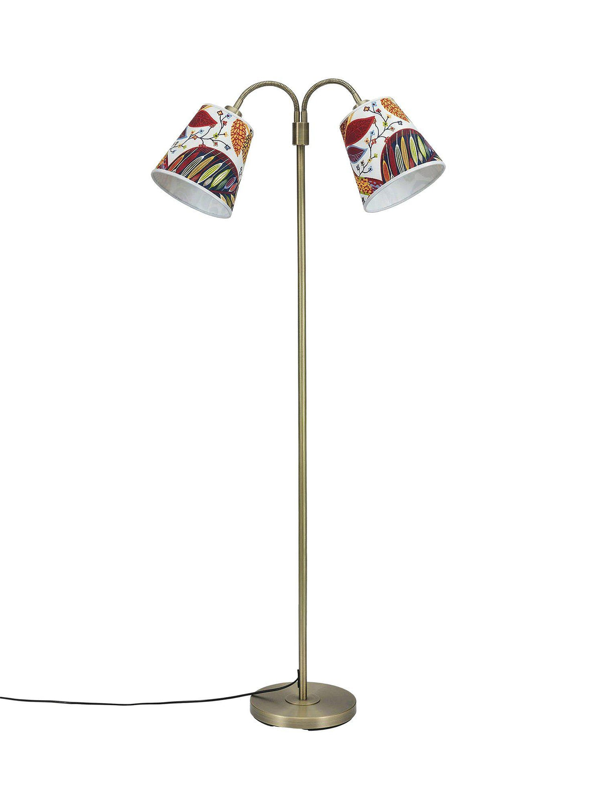Anibe Lifestyle - Amy - Golvlampa Flex 2 Mässing med Frank Rost skärm 150cm