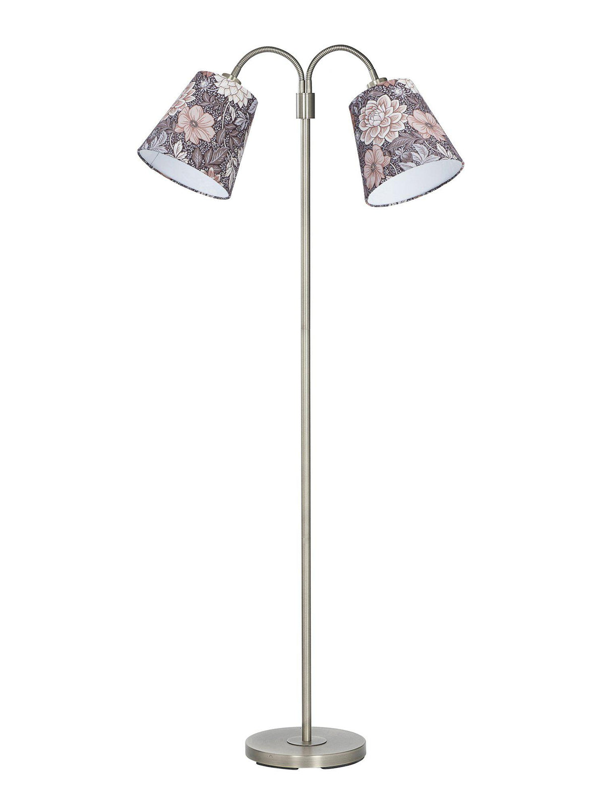 Anibe Lifestyle - Amy - Golvlampa Flex 2 Krom med Dahlia skärm 150cm