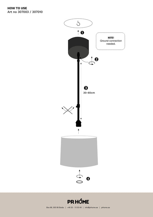 Anibe Lifestyle - Bacup - Takkopp Svart 60cm