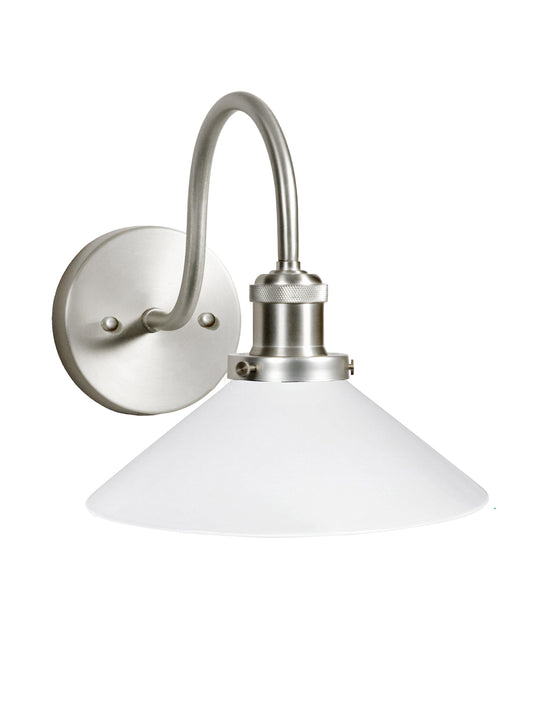 August Vägglampa Krom Opal IP23 25cm