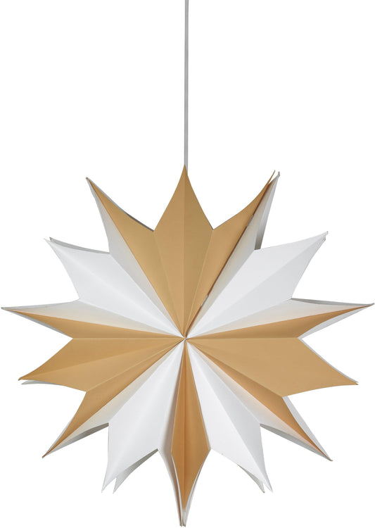 Anibe Lifestyle - Bellatrix - Julstjärna Vit/Natur 60cm