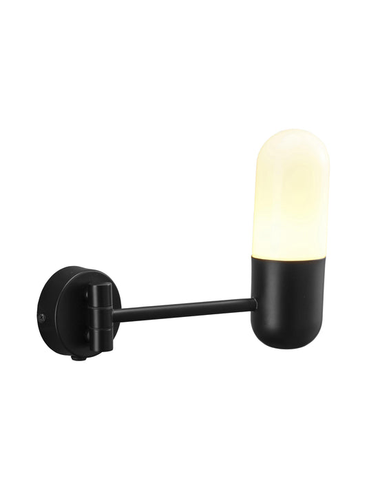 Zeta Vägglampa Mattsvart IP44 23cm