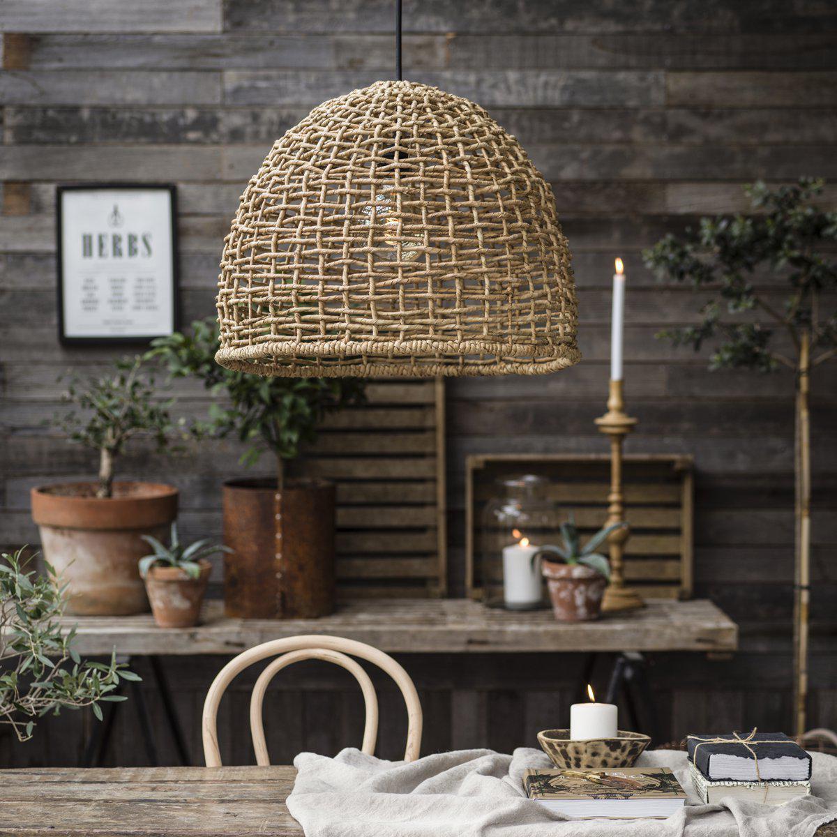 Anibe Lifestyle - Cebu - Taklampa Flätad Lampakanay IP44 57cm