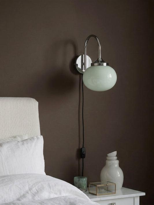 Anibe Lifestyle - Elsy Vägglampa Salviagrön/Krom IP20 26cm