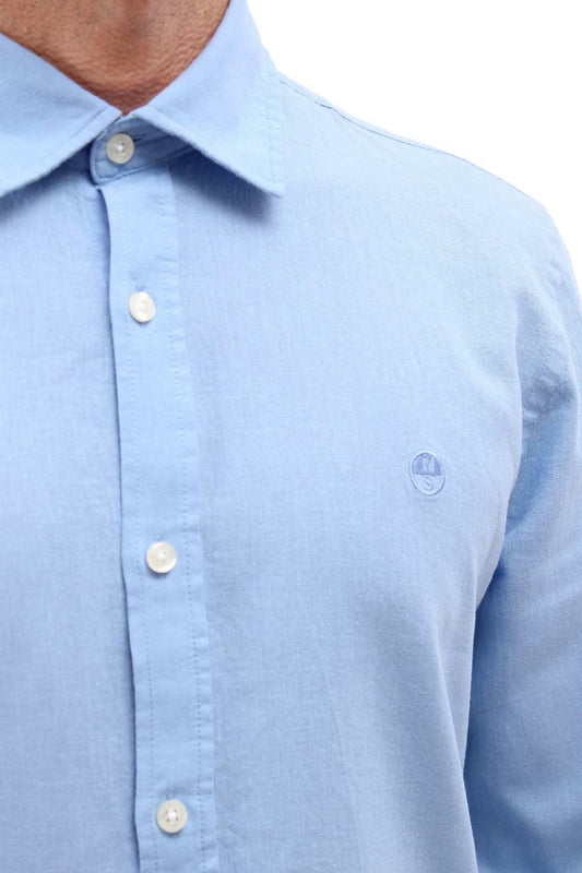 NORTH SAILS - Men's linen blend shirt with logo - Size 4XL-11