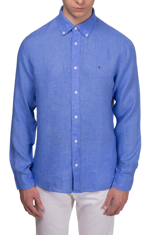 TOMMY HILFIGER - Men's regular linen shirt