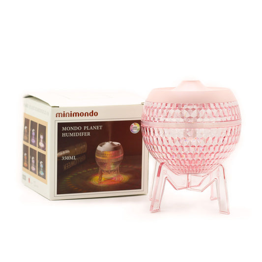 Anibe Lifestyle - Aromadiffusor - Pink Mondo Planet med USB och nedåtljus