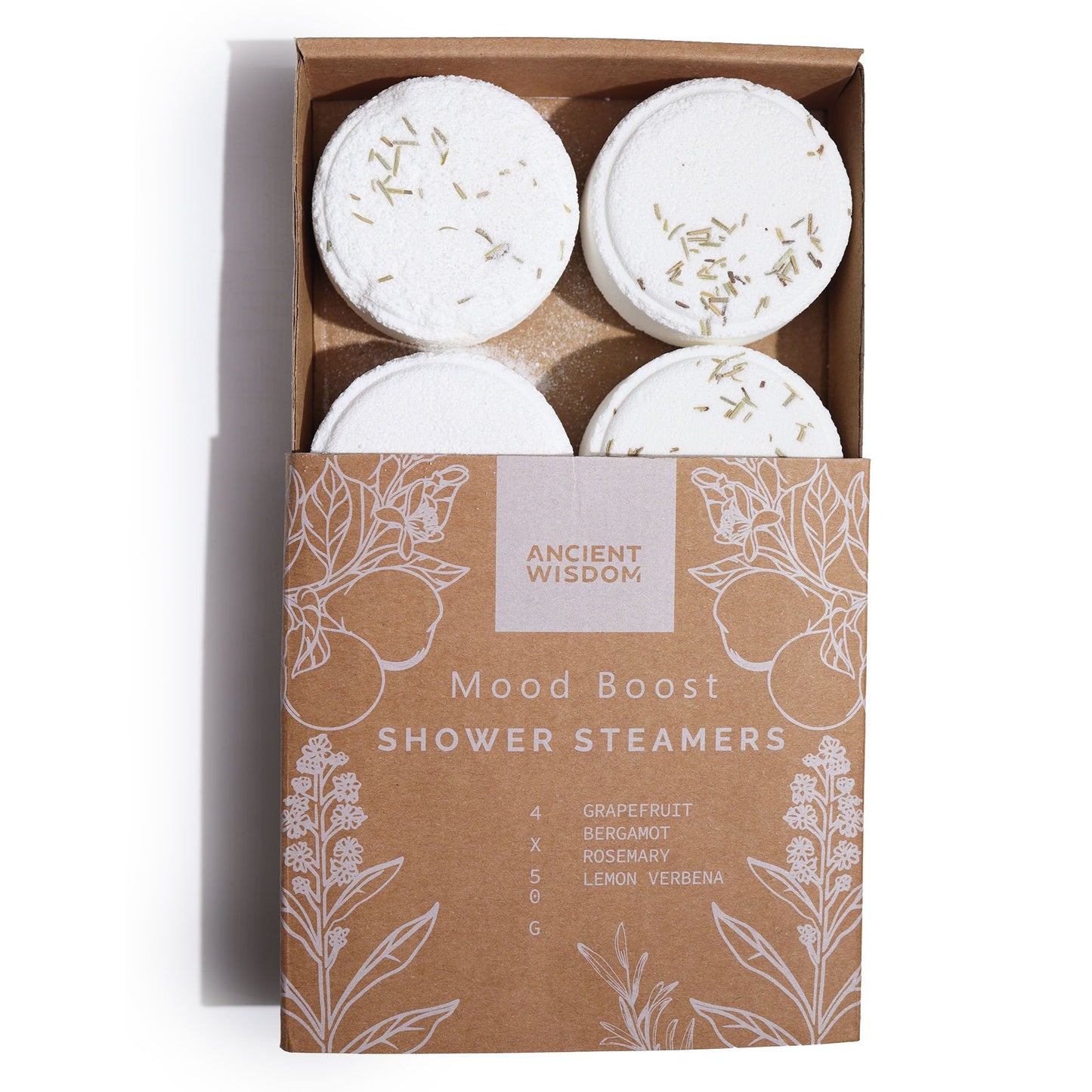 4-pack Zen Duschångare 50 g - Therapy Wellness Quartet - Mood Boost (White)