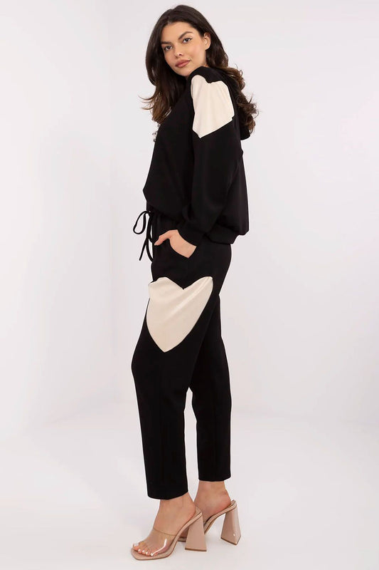 Anibe Lifestyle - Mjukisset med huvtröja och high-waist byxor