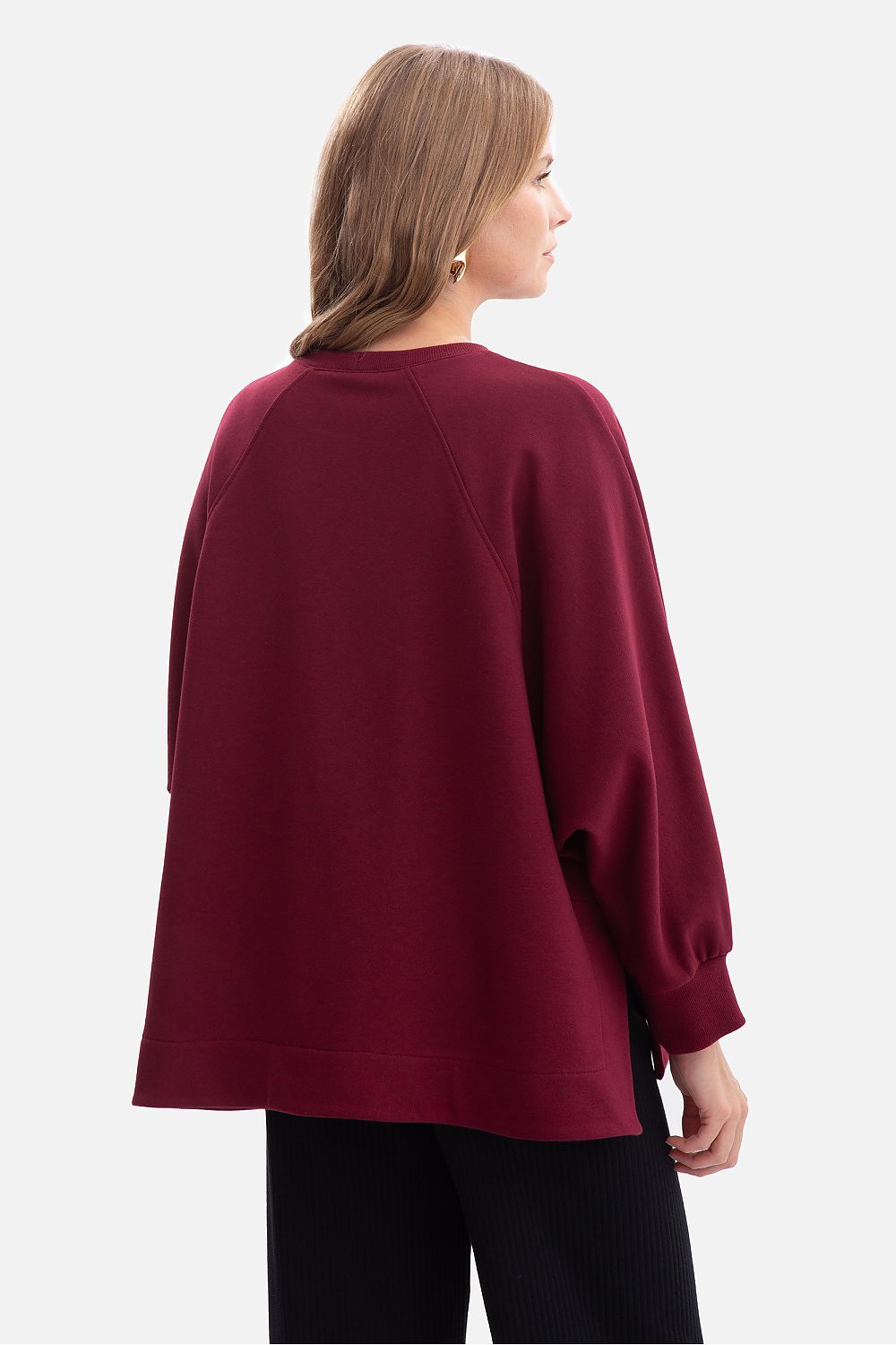 Anibe Lifestyle - Oversized sweatshirt med raglanärmar och sidoslitsar