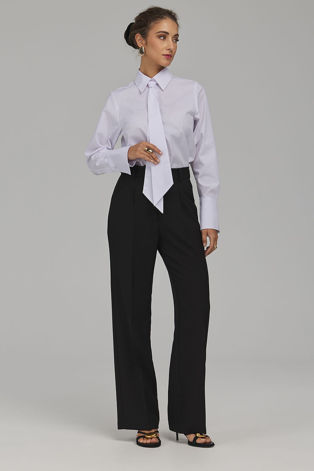 Anibe Lifestyle - Byxor med high-waist och rak passform