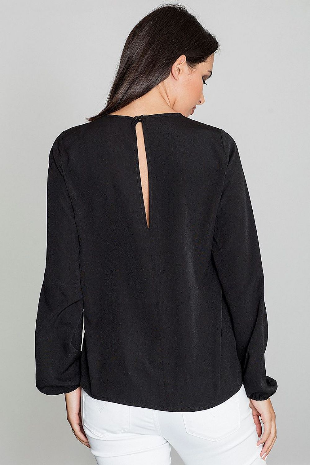 Anibe Lifestyle - Blus med mönstrad ringning och slits baktill
