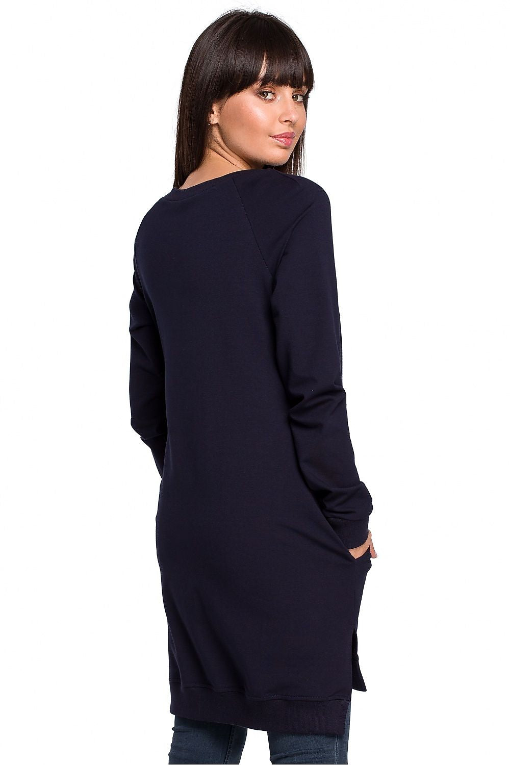 Anibe Lifestyle - Oversized sweatshirt med sidoslitsar