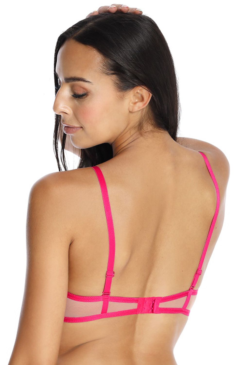 Anibe Lifestyle - Push up-behå i rosa med rosett