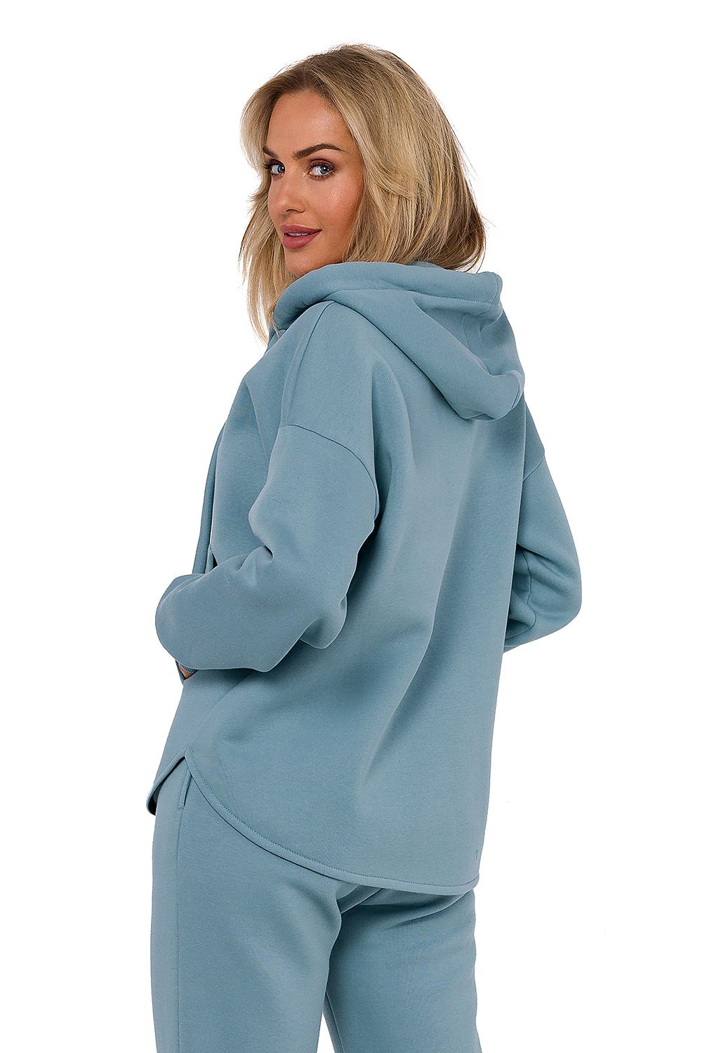 Anibe Lifestyle - Stickad sweatshirtjacka med dragkedja och känguruficka