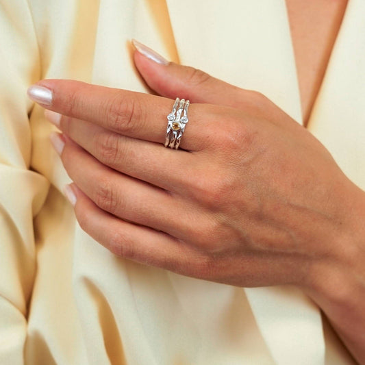 Ring Primavera - Sterling Silver Citrin & Zirkonia
