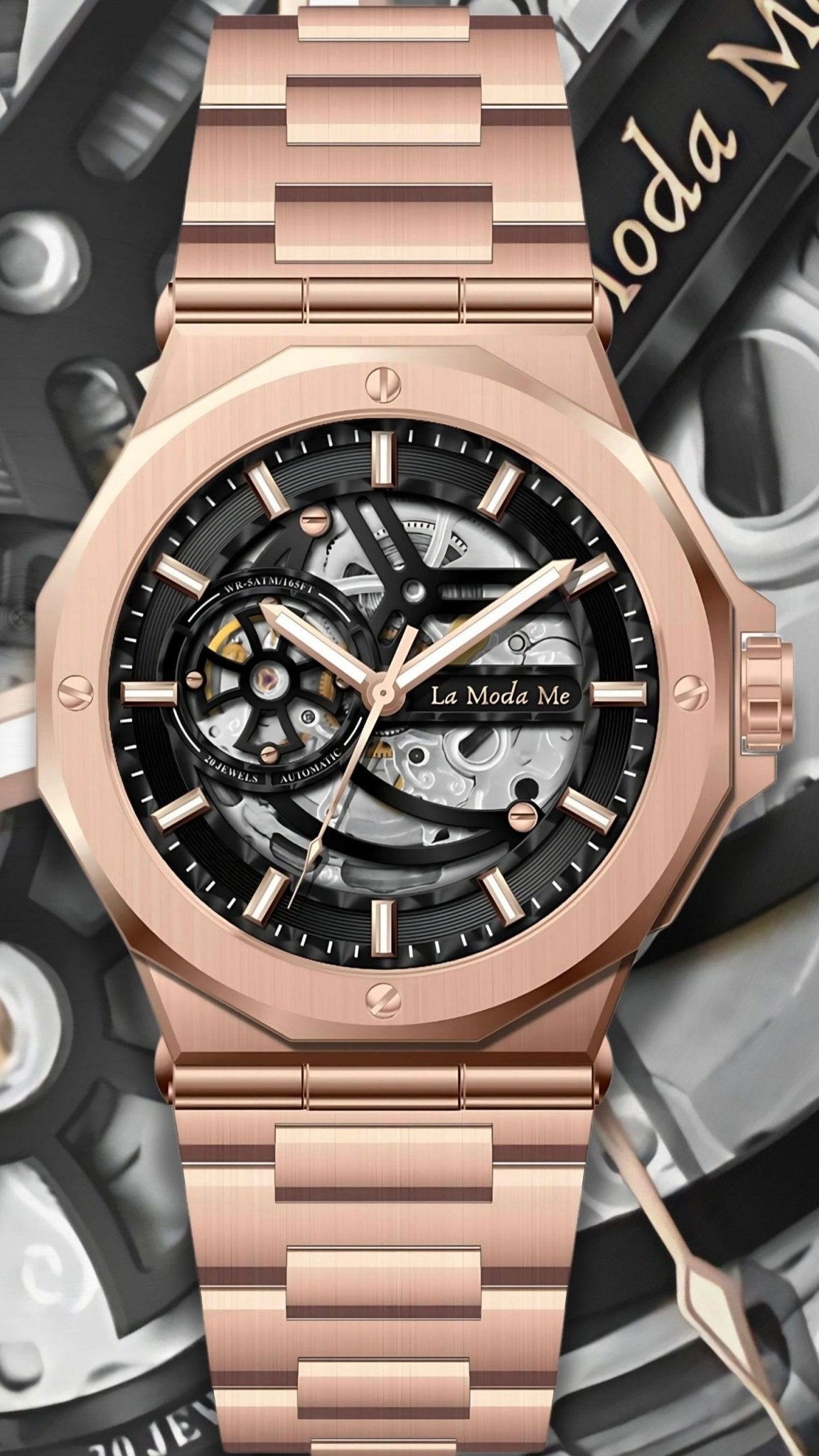 Rubros Jewel Gold Watch - Lyxigt guldur-4