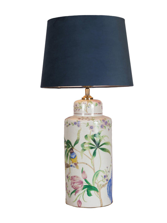 Anibe Lifestyle - Li Na Bordslampa Keramik Mörk Sammetsskärm 63cm