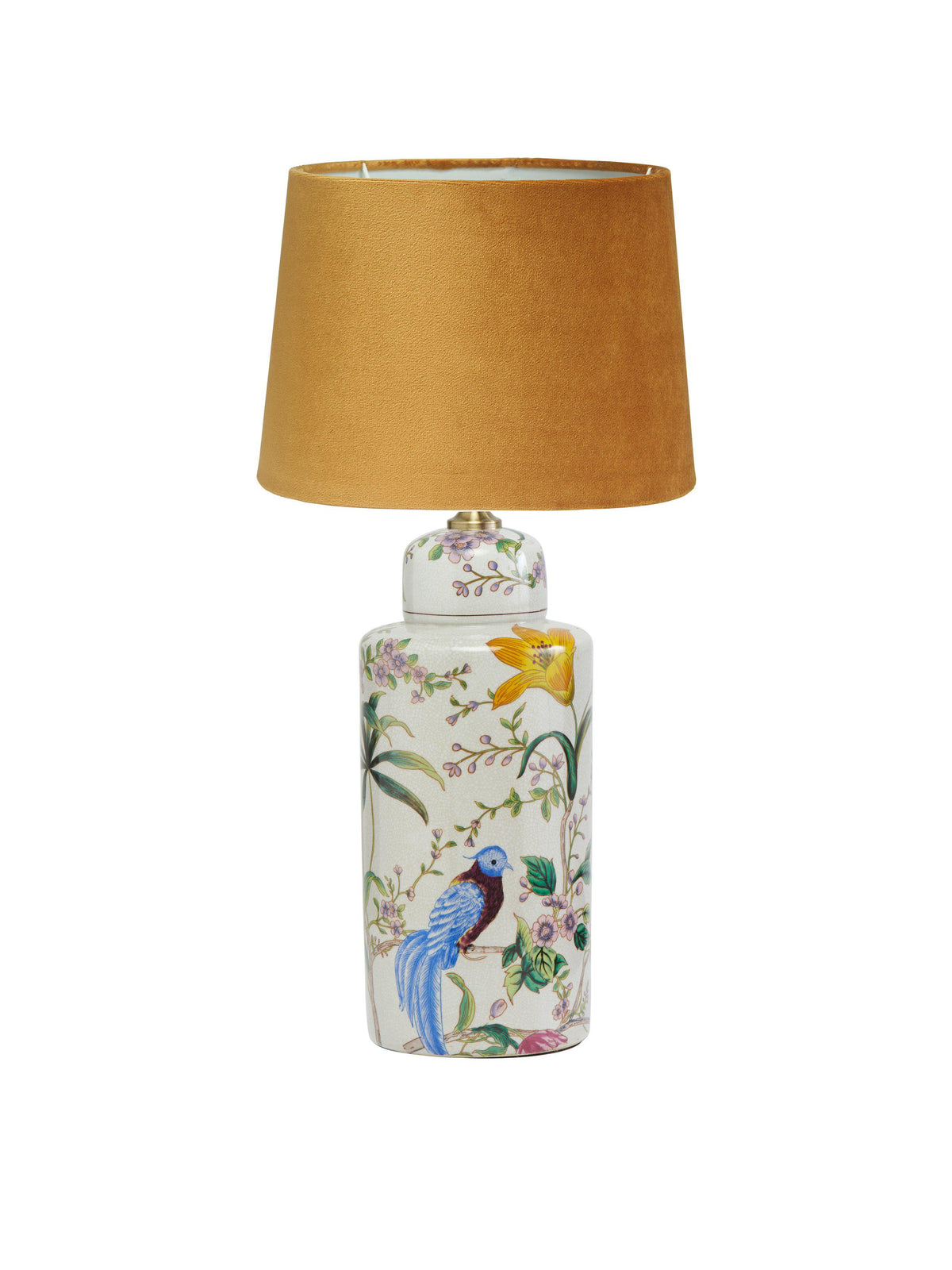 Anibe Lifestyle - Li Na Lampfot Vit Mönstrad 46cm