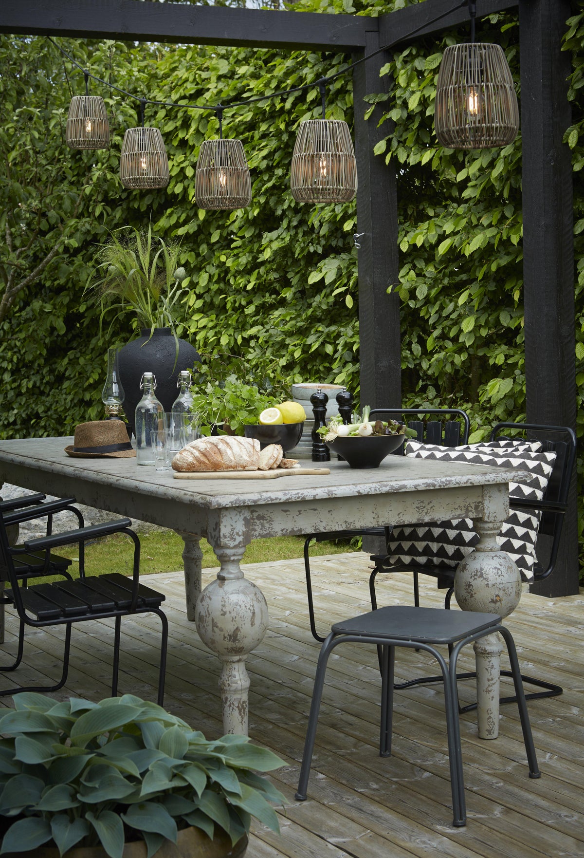 Anibe Lifestyle - Saigon - Flex Out Ljusslinga Konstrotting Natur/Grå IP44 6,5m