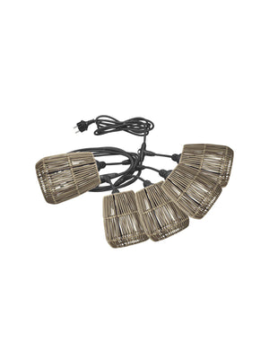 Anibe Lifestyle - Saigon - Flex Out Ljusslinga Konstrotting Natur/Grå IP44 6,5m