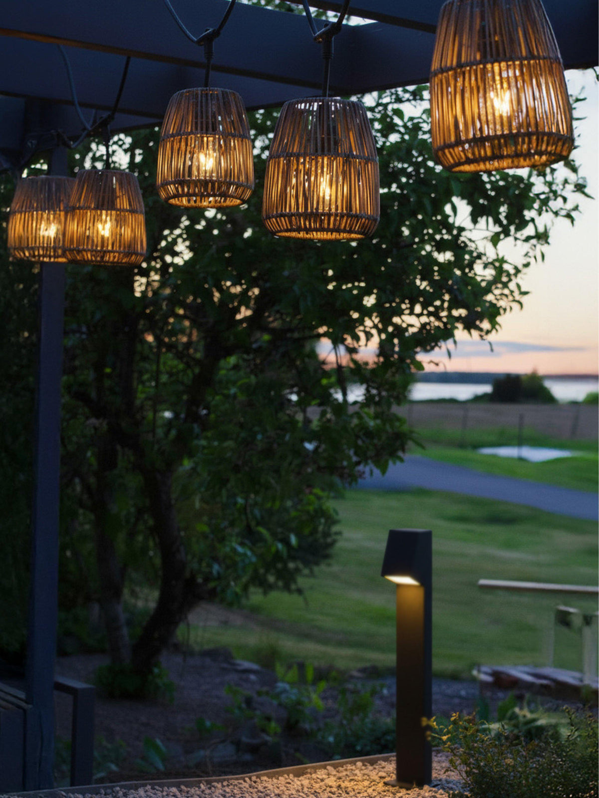 Anibe Lifestyle - Saigon - Flex Out Ljusslinga Konstrotting Natur/Grå IP44 6,5m