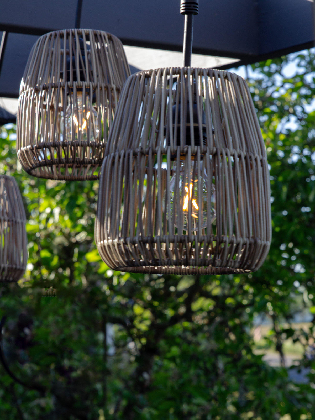 Anibe Lifestyle - Saigon - Flex Out Ljusslinga Konstrotting Natur/Grå IP44 6,5m