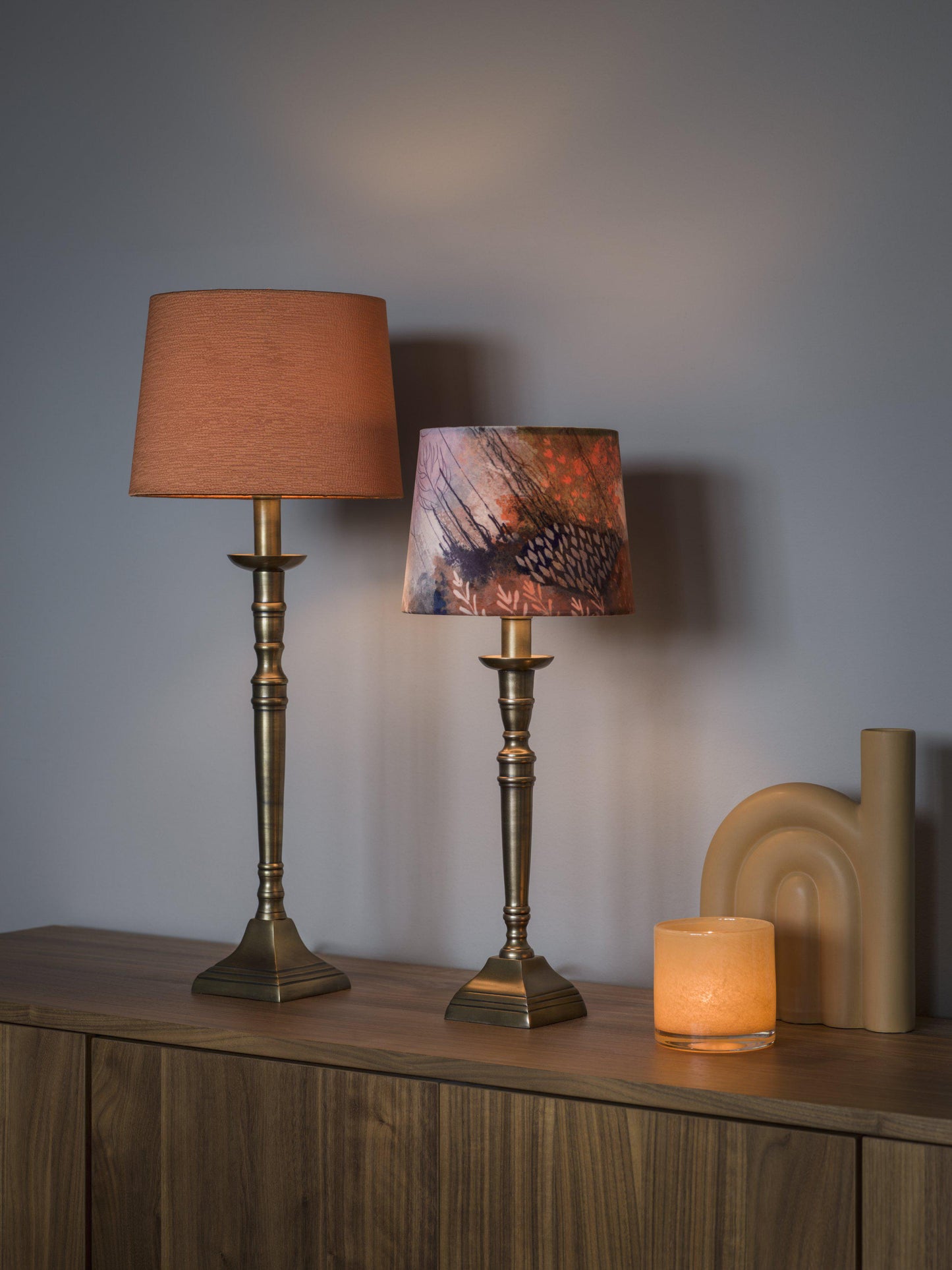 Salong Lampfot Antikmässing 53cm