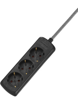 Anibe Lifestyle - Grenuttag med USB och 3 uttag Svart