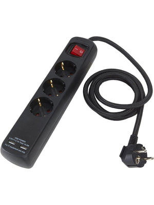 Anibe Lifestyle - Grenuttag med USB 3 uttag Svart