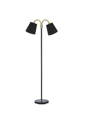 Anibe Lifestyle - Amy - Golvlampa Flex 2 Svart med Cia Franza skärm Svart 150cm