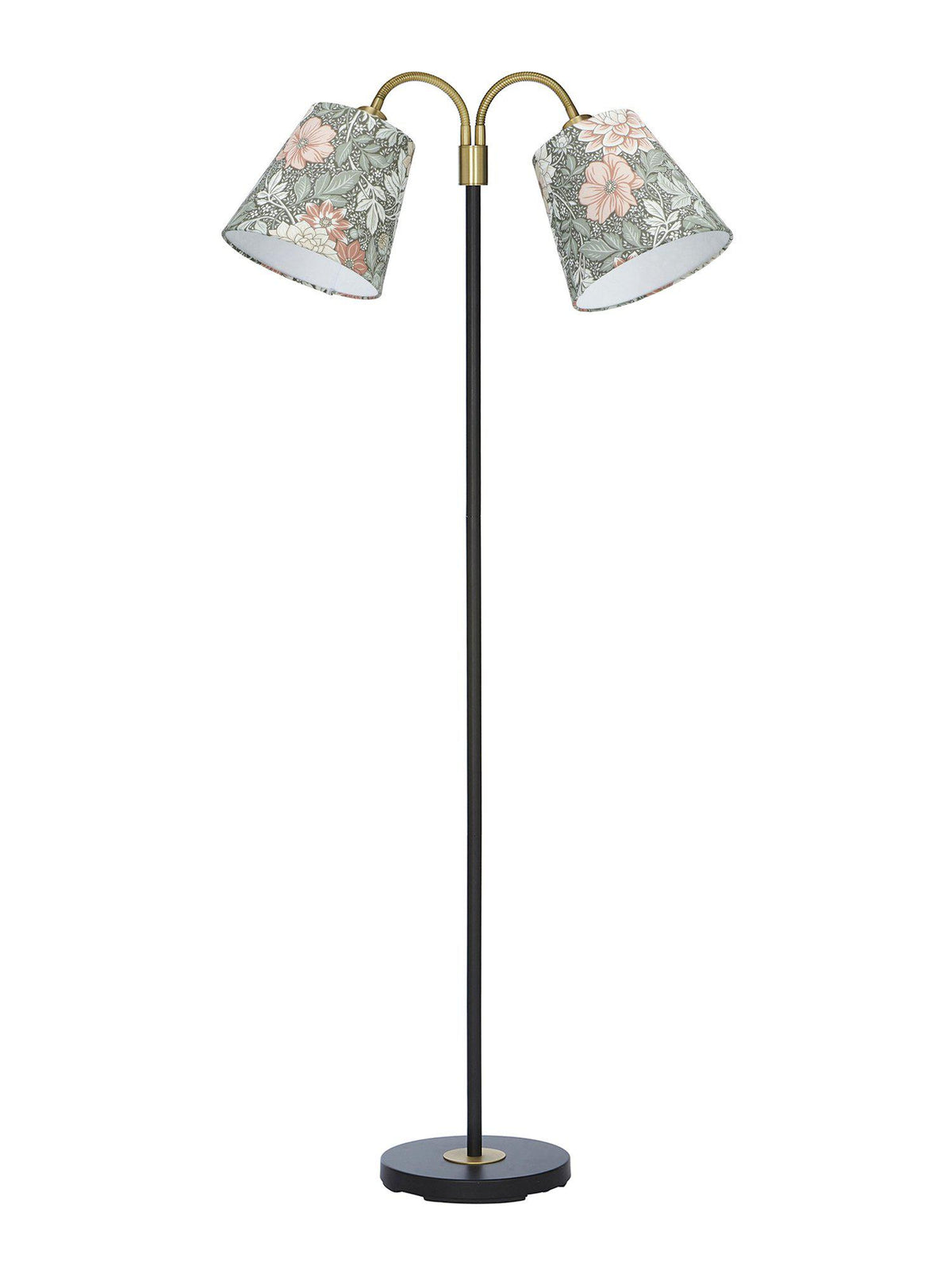 Anibe Lifestyle - Amy - Golvlampa Flex 2 Svart med Dahlia skärm Grön 150cm