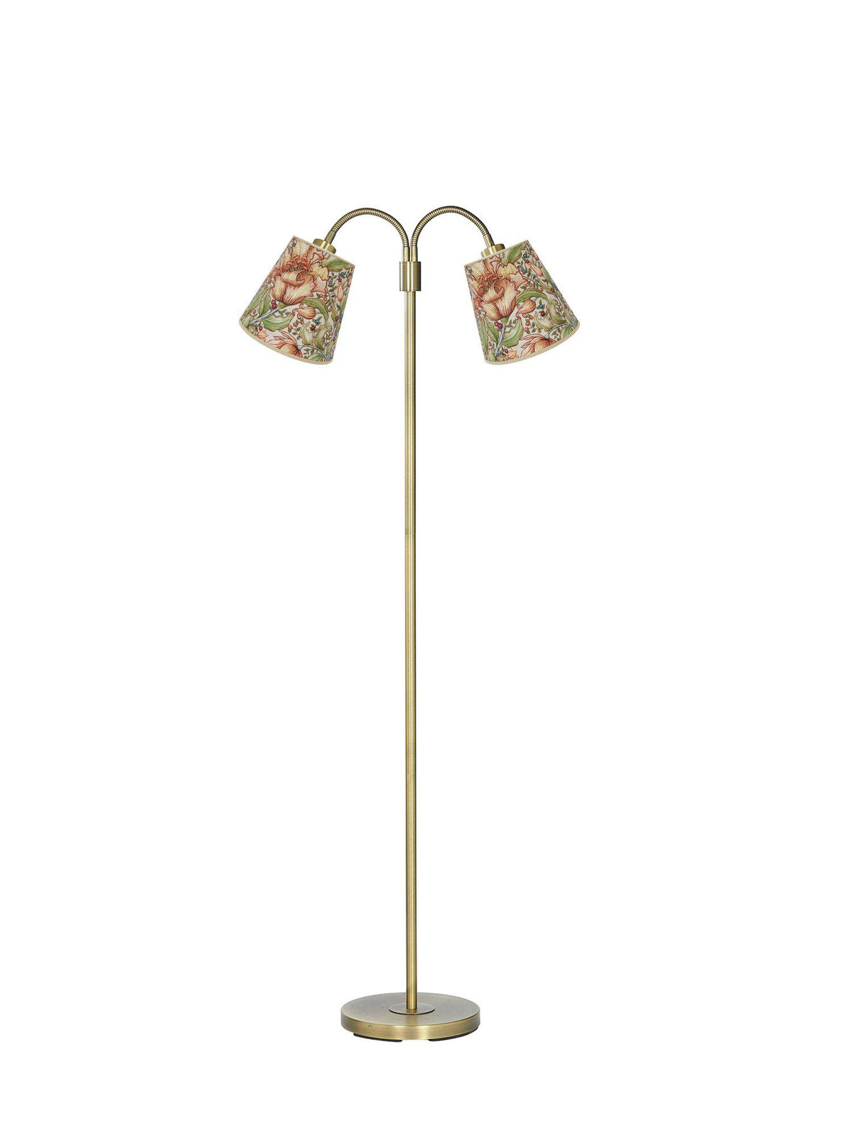 Anibe Lifestyle - Amy - Golvlampa Flex 2 Mässing med Cia Theo skärm 150cm