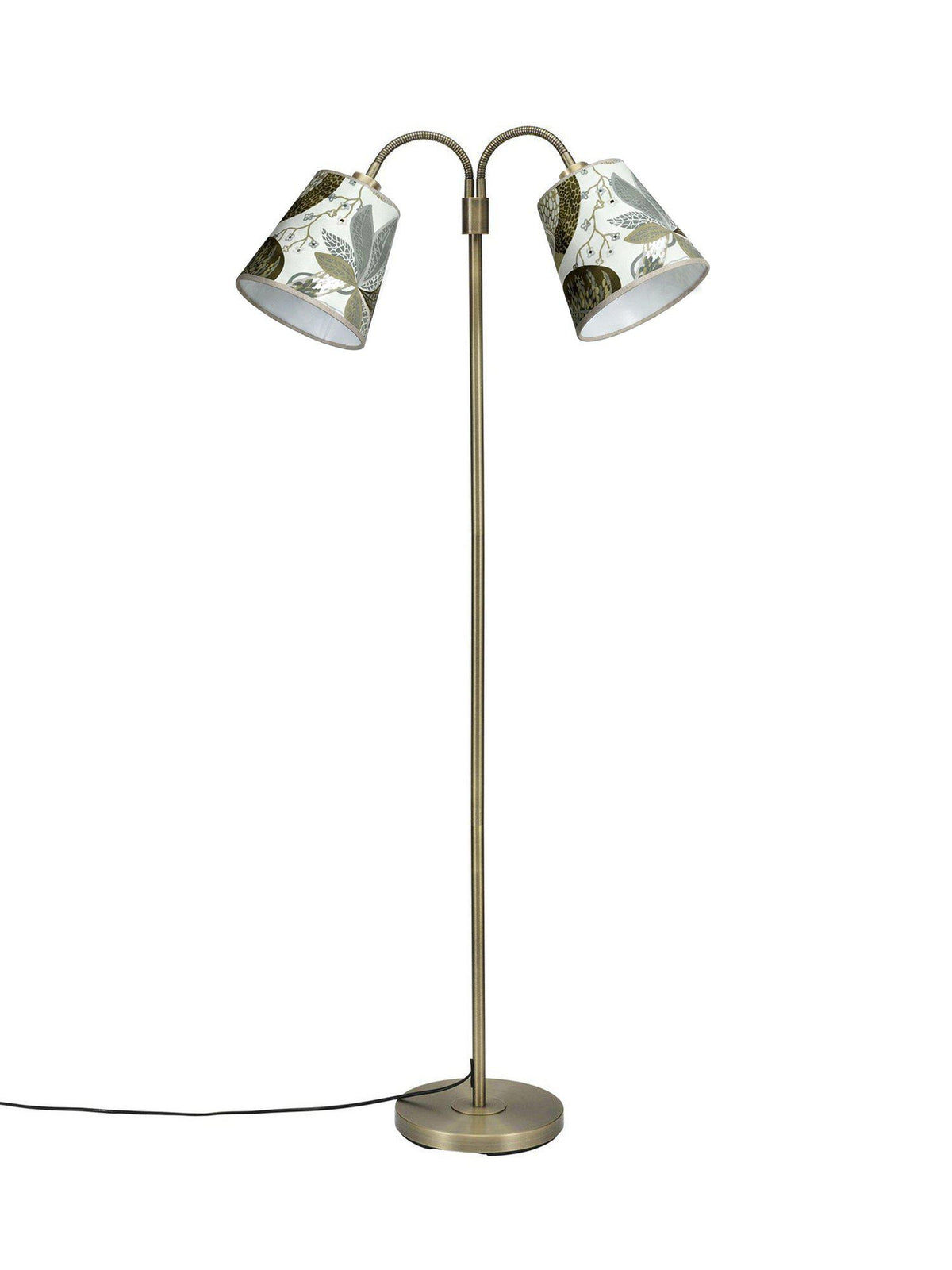 Anibe Lifestyle - Amy - Golvlampa Flex 2 Mässing med Frank Mossa skärm 150cm