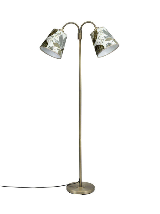 Anibe Lifestyle - Amy - Golvlampa Flex 2 Mässing med Frank Mossa skärm 150cm