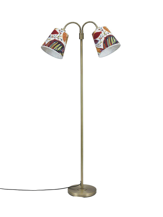 Anibe Lifestyle - Amy - Golvlampa Flex 2 Mässing med Frank Rost skärm 150cm