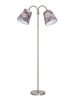 Anibe Lifestyle - Amy - Golvlampa Flex 2 Krom med Dahlia skärm 150cm