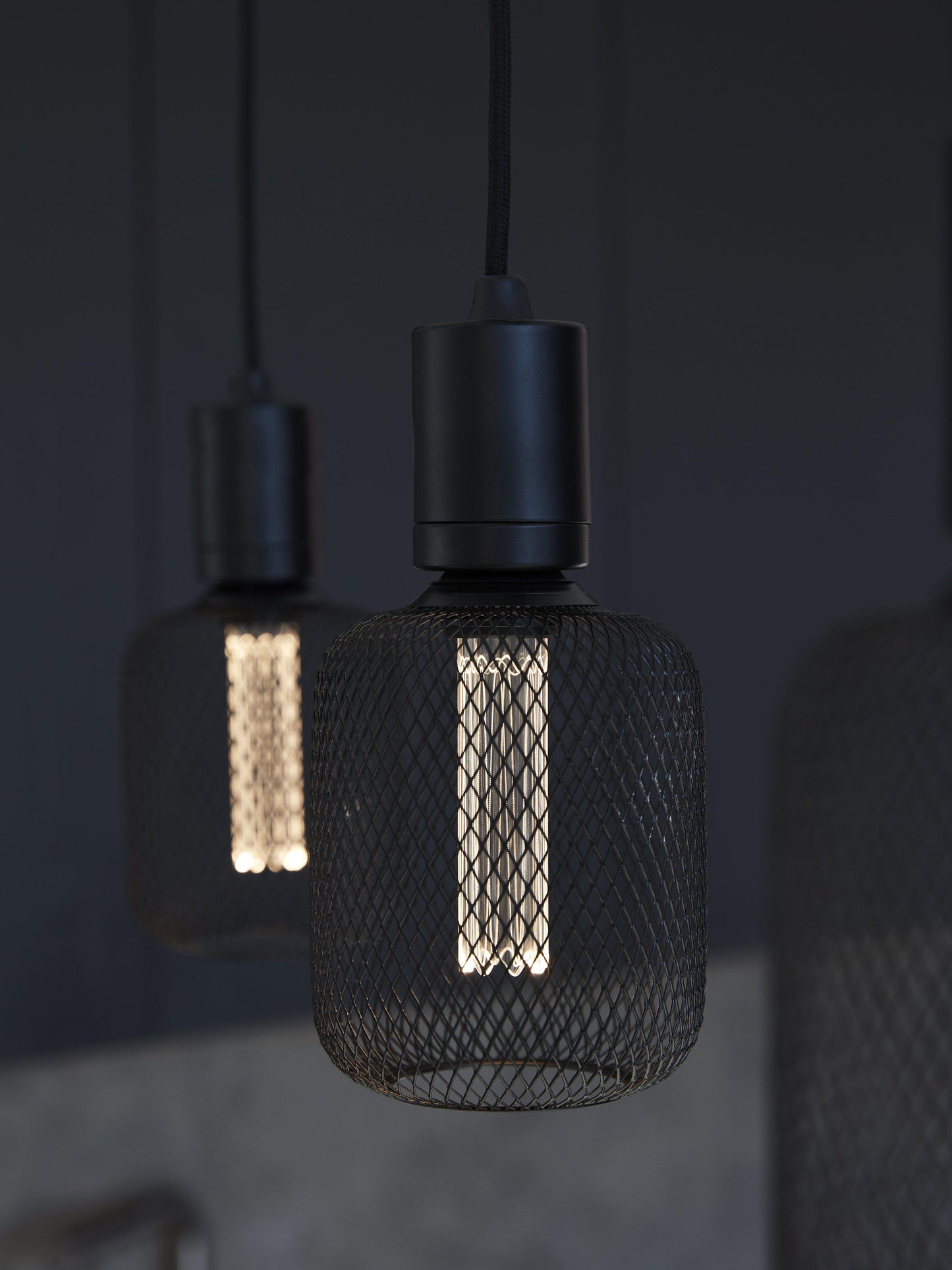 Grid LED Svart 10cm E27 1 W