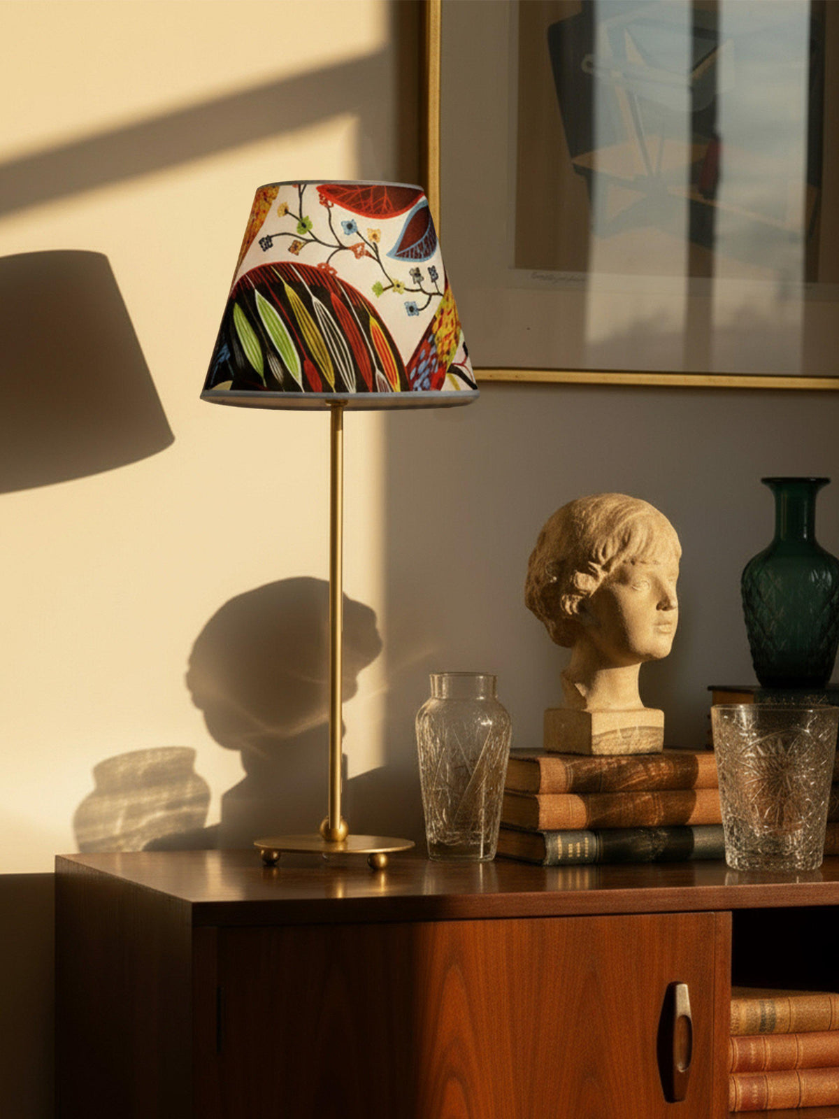Anibe Lifestyle - Julie - Bordslampa Mässing Mönstrad Skärm IP20