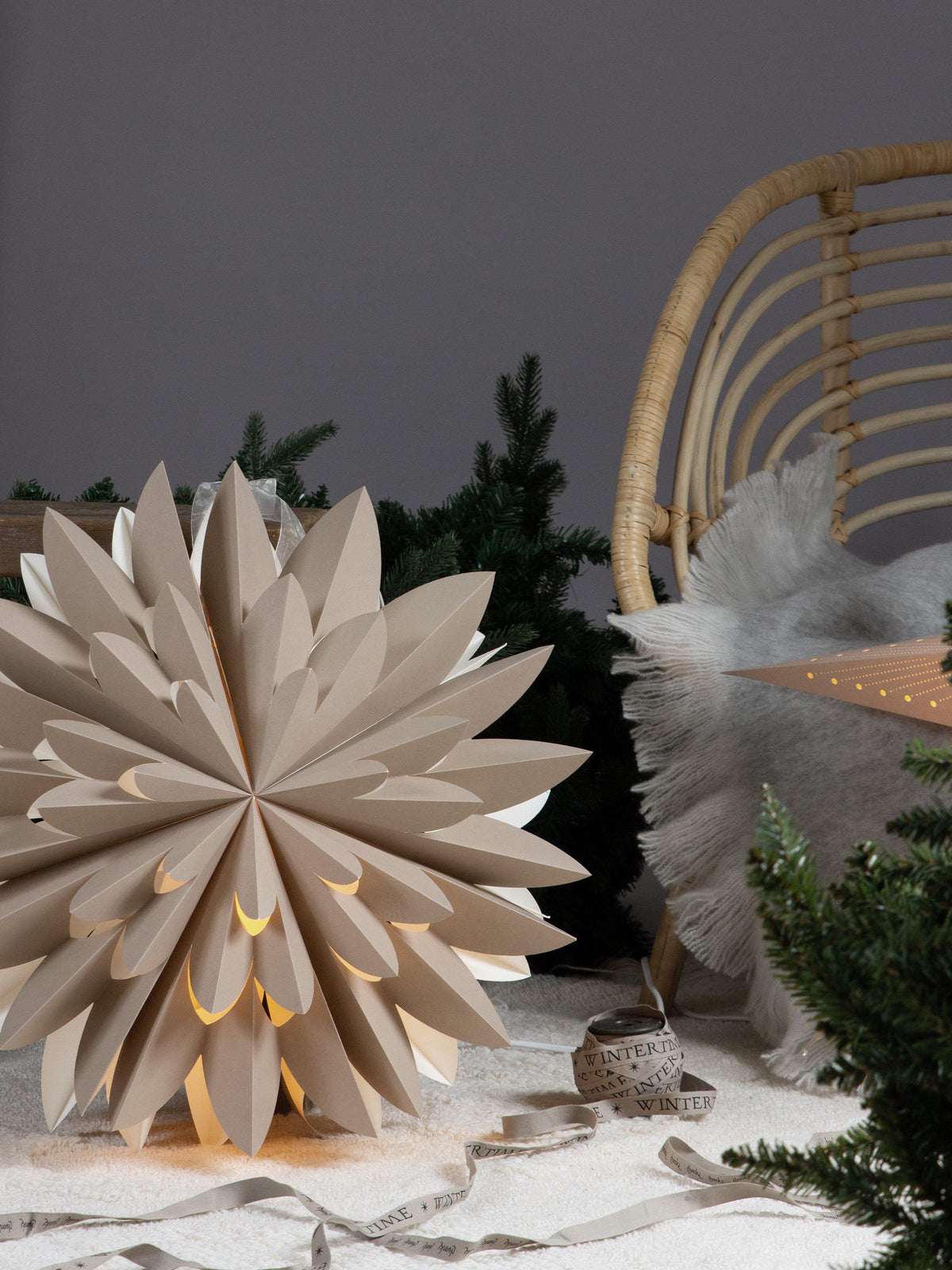 Anibe Lifestyle - Hyacint - Julstjärna Beige 50cm
