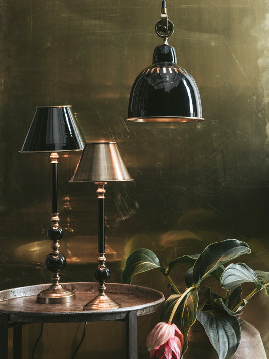 Anibe Lifestyle - Abbey Lampfot Svart Antikmässing IP20 60cm