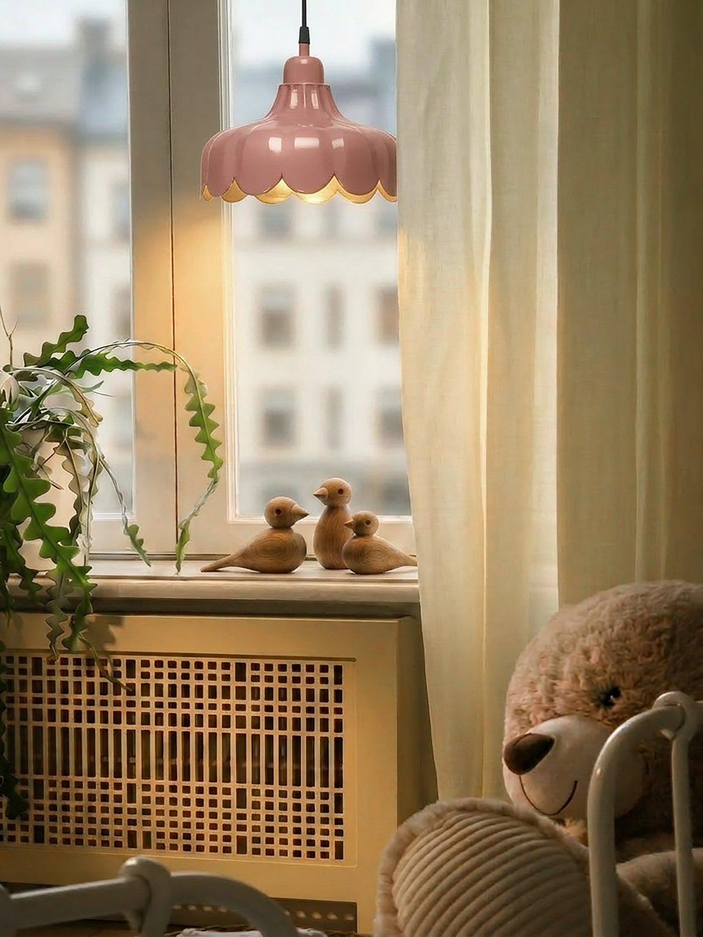 Wells Tak/Fönsterlampa Mellanrosa/Guld IP20 24cm