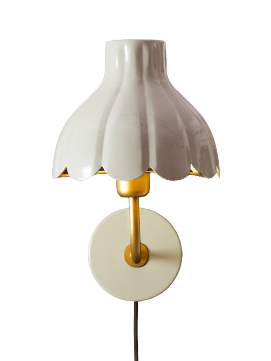 Anibe Lifestyle - Wells Vägglampa Beige/Guld IP20 21cm