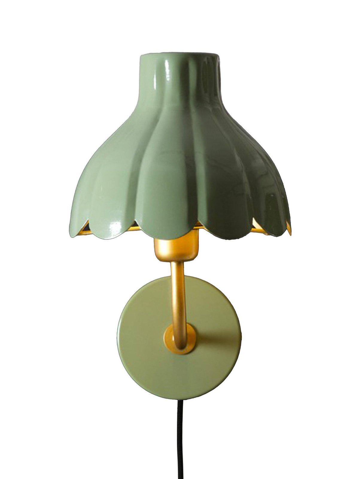 Anibe Lifestyle - Wells Vägglampa Mossa/Guld IP20 21cm