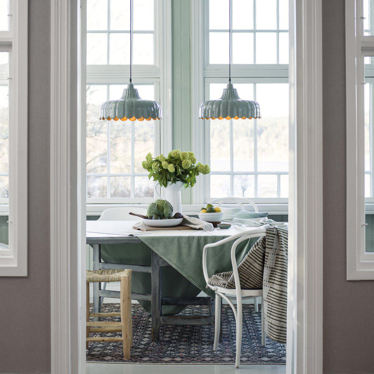 Wells Tak/Fönsterlampa Grön/Guld IP20 24cm