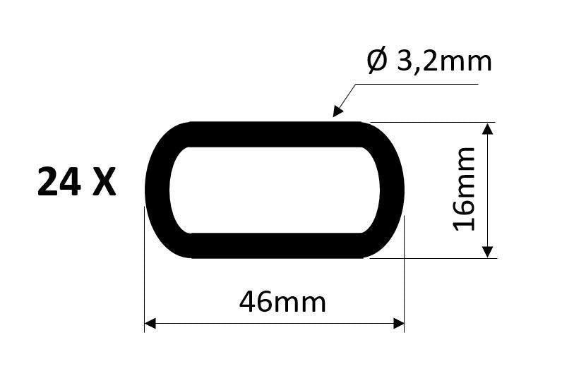 Anibe Lifestyle - Kedja Råmässing 100 cm