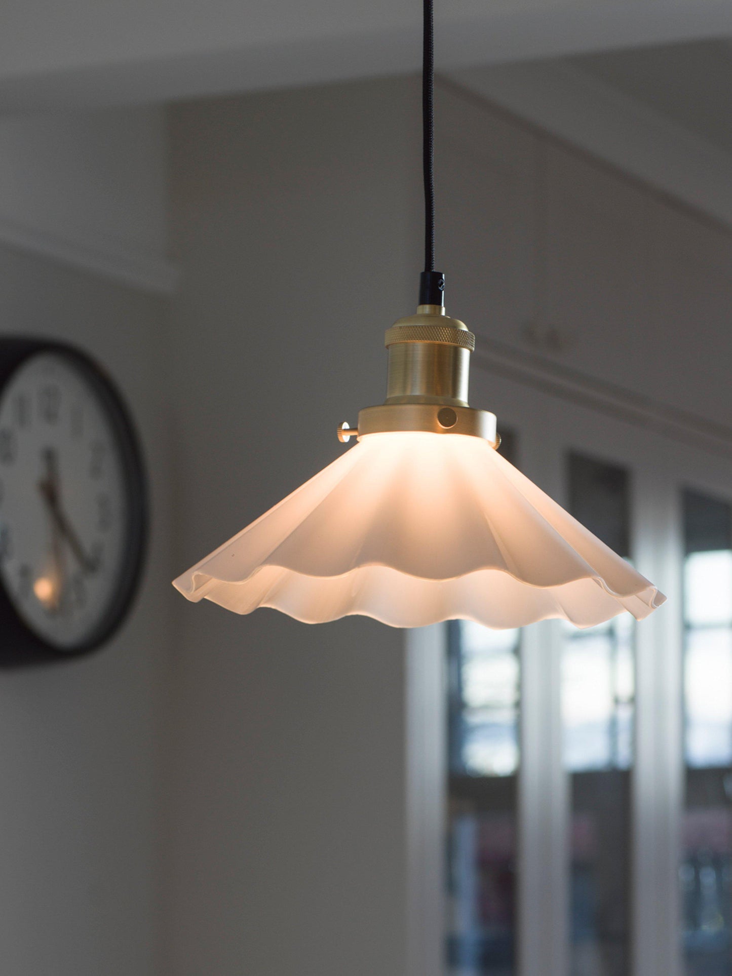 August Fönsterlampa Opal Veckad IP20 25cm