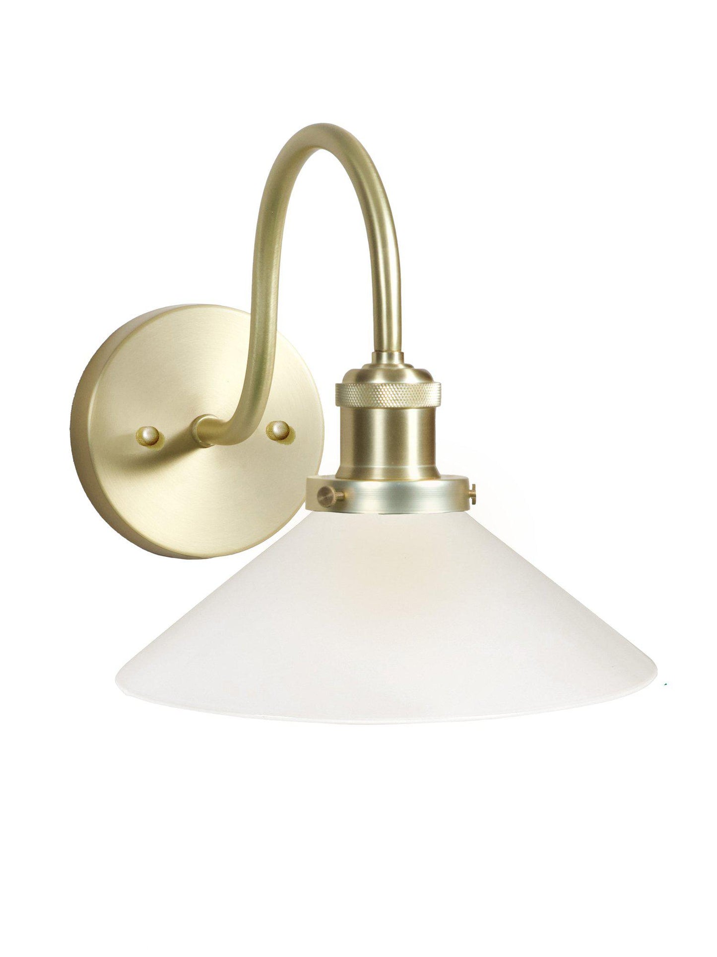 August Vägglampa Mässing Opal IP23 25cm